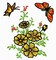 Aunt Martha's Flowers & Butterflies 3763 embroidery iron on pattern